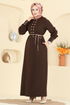 الفستان بني غامق 2790SL432-MS - Thumbnail