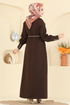 الفستان بني غامق 2790SL432-MS - Thumbnail