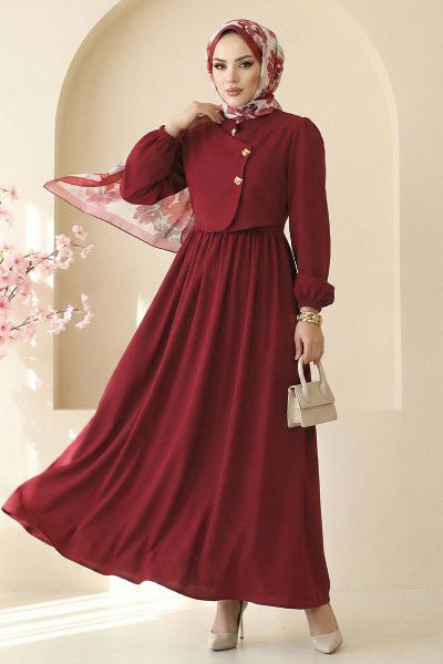 S.L. - Dress 2805SL432-MS Burgundy