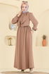 الفستان بيج غامق 2805SL432-MS - Thumbnail