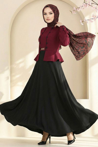 S.L. - Dress 2810SL432-MS Burgundy
