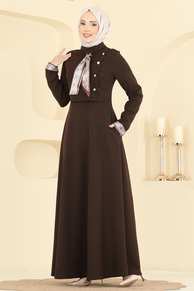 S.L. - Dress 2818SL432-MS Bitter Brown - 426001