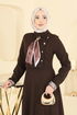 الفستان بني غامق 2818SL432-MS - Thumbnail