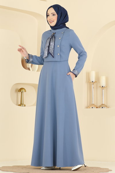 S.L. - Dress 2818SL432-MS Blue - 426042