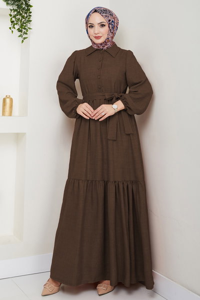H.B.S. - Dress 3025HBS856-MS Brown - 426517