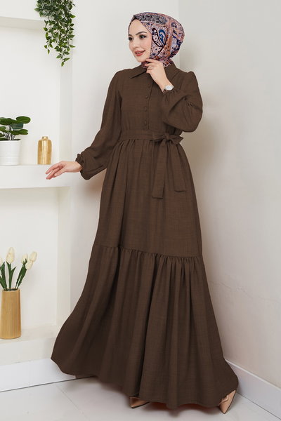 H.B.S. - Dress 3025HBS856-MS Brown - 426518