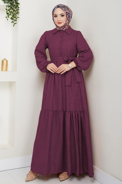 H.B.S. - Dress 3025HBS856-MS Damson - 426538