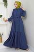 Dress 3025HBS856-MS Navy Blue - Thumbnail