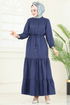 Dress 3049KTR750-MS Navy Blue - Thumbnail