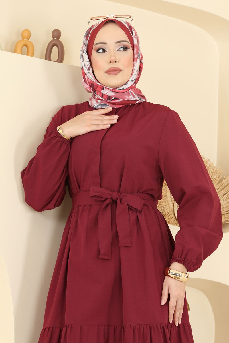 Dress 3075KTR750-MS Burgundy