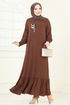 Dress 3077HBS856-MS Brown - Thumbnail