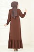 Dress 3077HBS856-MS Brown - Thumbnail