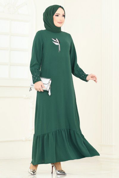 H.B.S. - Dress 3077HBS856-MS Emerald