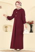 Dress 3078KTR750-MS Burgundy - Thumbnail