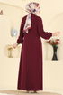 Dress 3078KTR750-MS Burgundy - Thumbnail