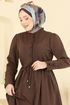 الفستان بني 3079KTR750-MS - Thumbnail