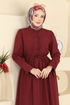 Dress 3079KTR750-MS Burgundy - Thumbnail