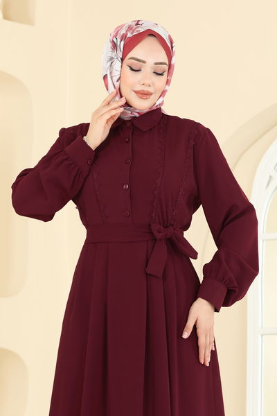 A.S.N. - Dress 308ASN888-MS Burgundy - 411847