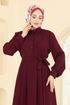 Dress 308ASN888-MS Burgundy - Thumbnail