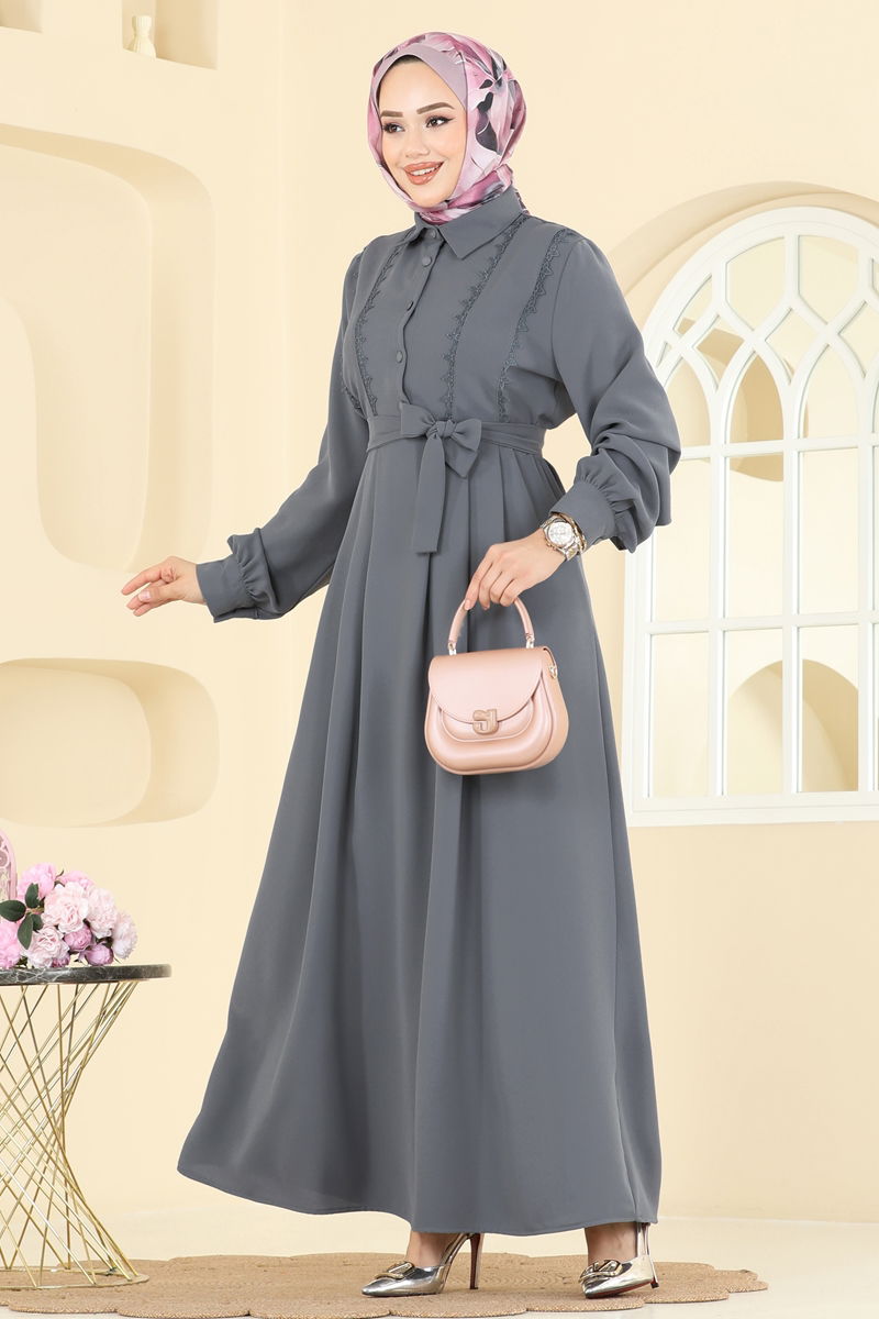 الفستان رمادي 308ASN888-MS