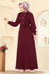 Dress 309ASN888-MS Burgundy - Thumbnail