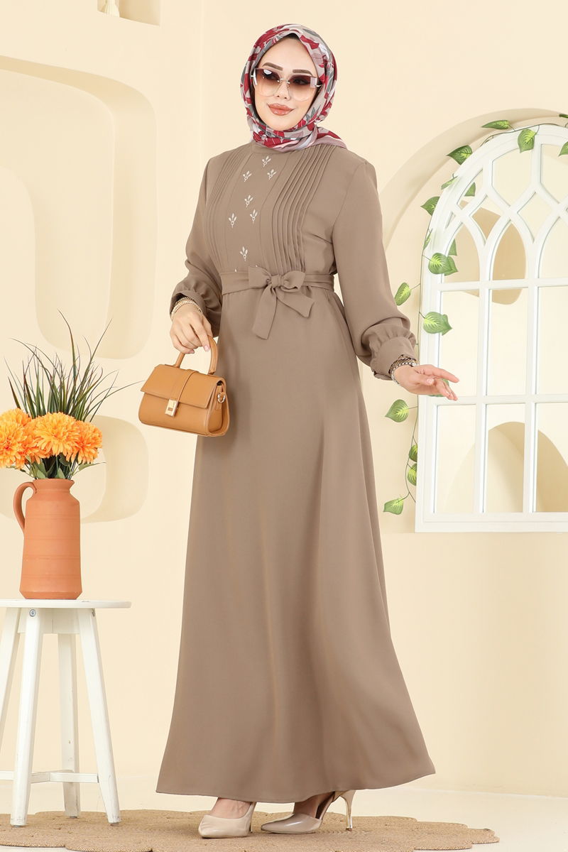 الفستان بيج 309ASN888-MS