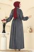 الفستان رمادي غامق 312ASN888-MS - Thumbnail