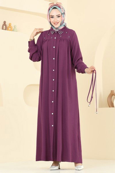 H.B.S. - Dress 3141HBS856-MS Damson