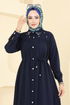 Dress 3141HBS856-MS Navy Blue - Thumbnail