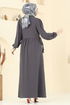 الفستان رمادي غامق 315HBS856-MS - Thumbnail