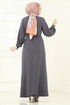 الفستان رمادي غامق 316HBS856-MS - Thumbnail