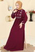 Dress 317ASN888-MS Burgundy - Thumbnail