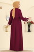 Dress 317ASN888-MS Burgundy - Thumbnail