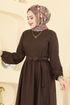 Dress 3253HBS856-MS Dark Brown - Thumbnail