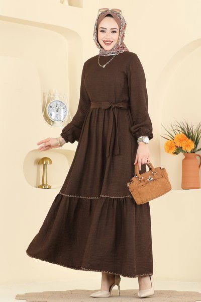 H.B.S. - Dress 3253HBS856-MS Dark Brown