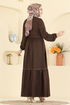Dress 3253HBS856-MS Dark Brown - Thumbnail