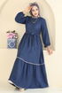 Dress 3253HBS856-MS Light Navy Blue - Thumbnail