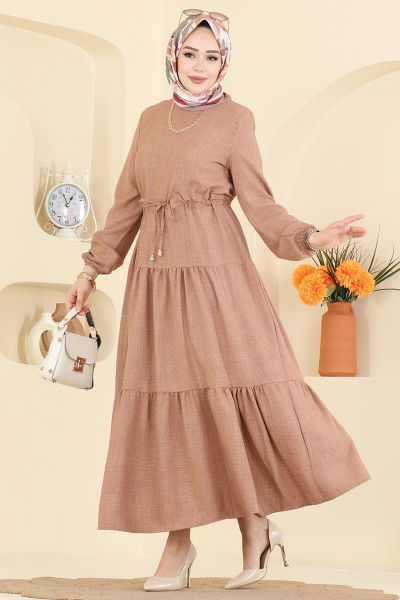 H.B.S. - Dress 3261HBS856-MS Biscuit