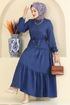 Dress 3261HBS856-MS Light Navy Blue - Thumbnail