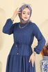 Dress 3261HBS856-MS Light Navy Blue - Thumbnail