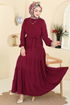Dress 3262HBS856-MS Burgundy - Thumbnail