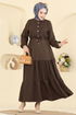 Dress 3263HBS856-MS Dark Brown - Thumbnail