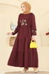 Dress 327ASN888-MS Burgundy - Thumbnail