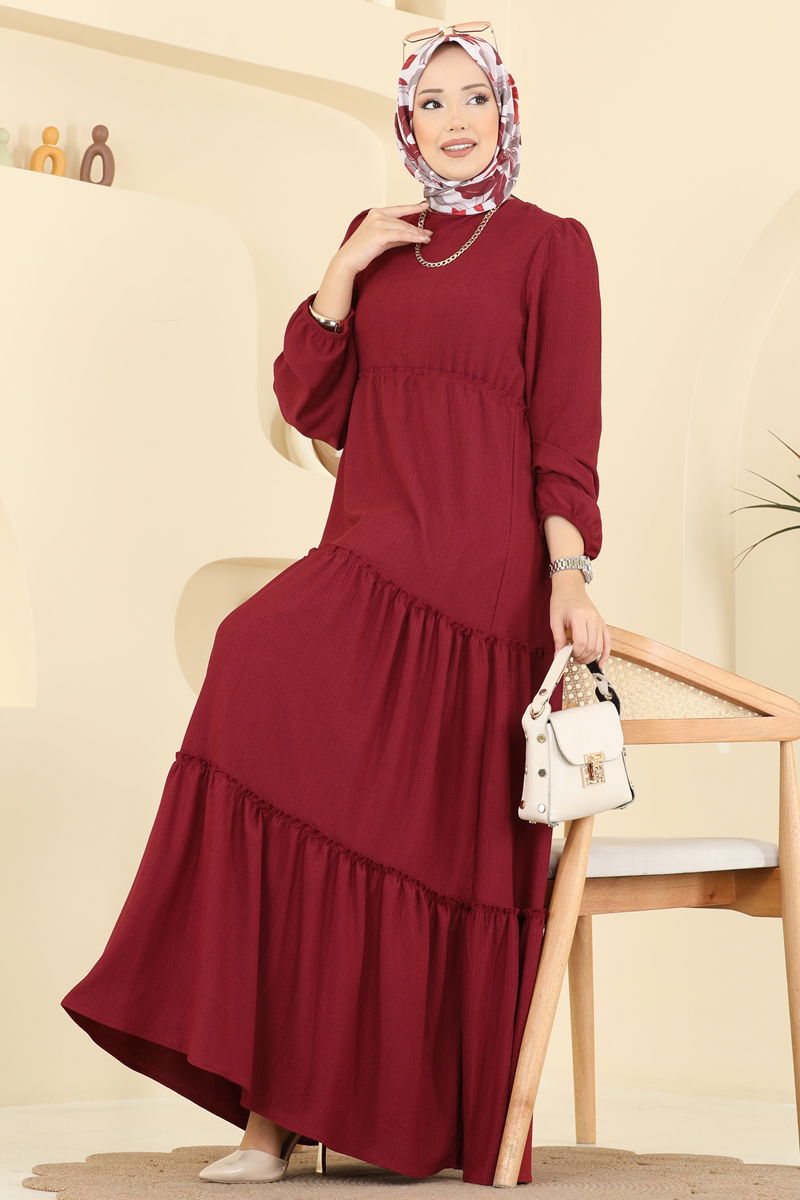 Dress 3300BLU797-MS Burgundy