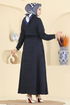 Dress 3307BLU797-MS Navy Blue - Thumbnail