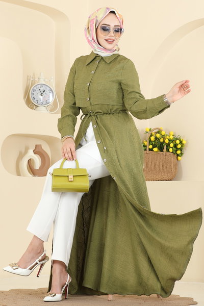 B.L.U. - Dress 3307BLU797-MS Oil Green - 426503