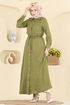 Dress 3307BLU797-MS Oil Green - Thumbnail