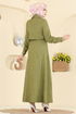Dress 3307BLU797-MS Oil Green - Thumbnail