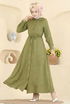 Dress 3307BLU797-MS Oil Green - Thumbnail