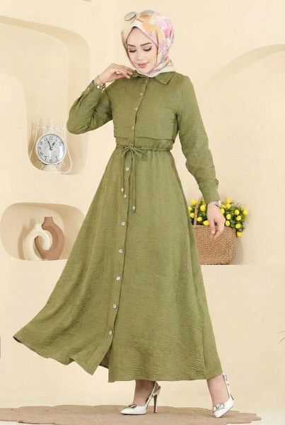 B.L.U. - Dress 3307BLU797-MS Oil Green